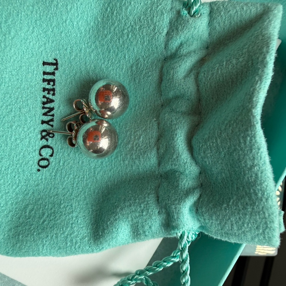 Tiffany & Co. Silver Spheres on Teal